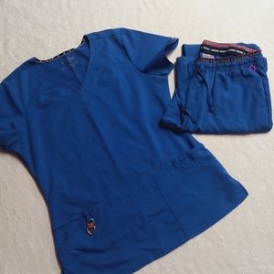 Womens blue scrub set